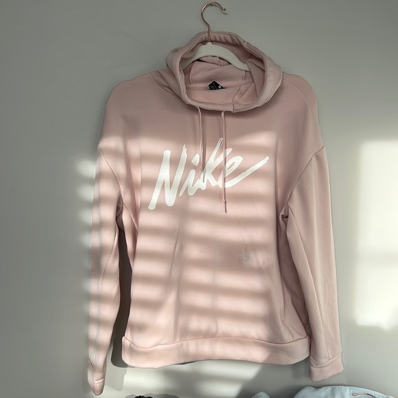 Nike Baby Pink Fleece Lined Hooded Sweater - Picture 1 of 12